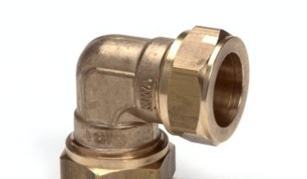 Bonfix® messing knie 90º, 2x knel, 15 mm