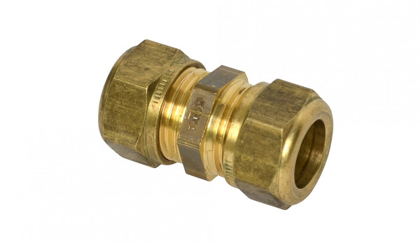 Bonfix® messing koppeling, 2x knel, 15 mm