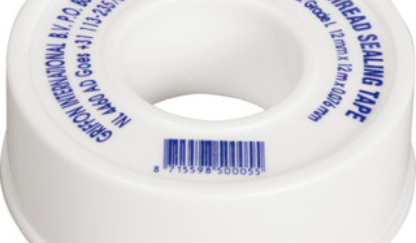 Teflon tape, d = 0,1 mm, l = 12 m, per rol