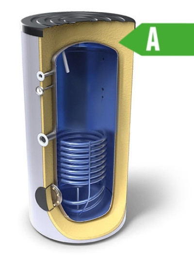 Tesy buffervat 200 liter A-label met 1 warmtewisselaar
