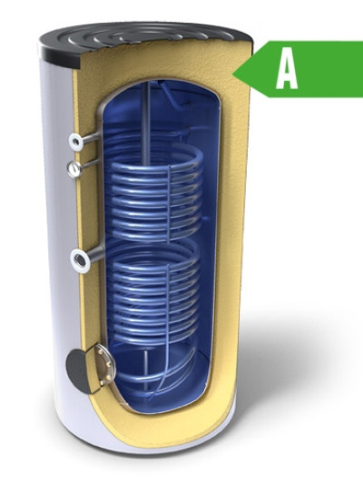 Tesy buffervat 300 liter met 2 warmtewisselaars (A)