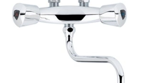 Itho Daalderop WD mengkraan muurmontage onderuitloop chroom (normale uitvoering)